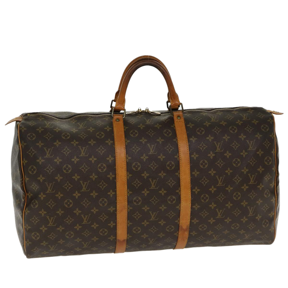 LOUIS VUITTON Monogram Keepall 60 Boston Bag M41422 LV 33067