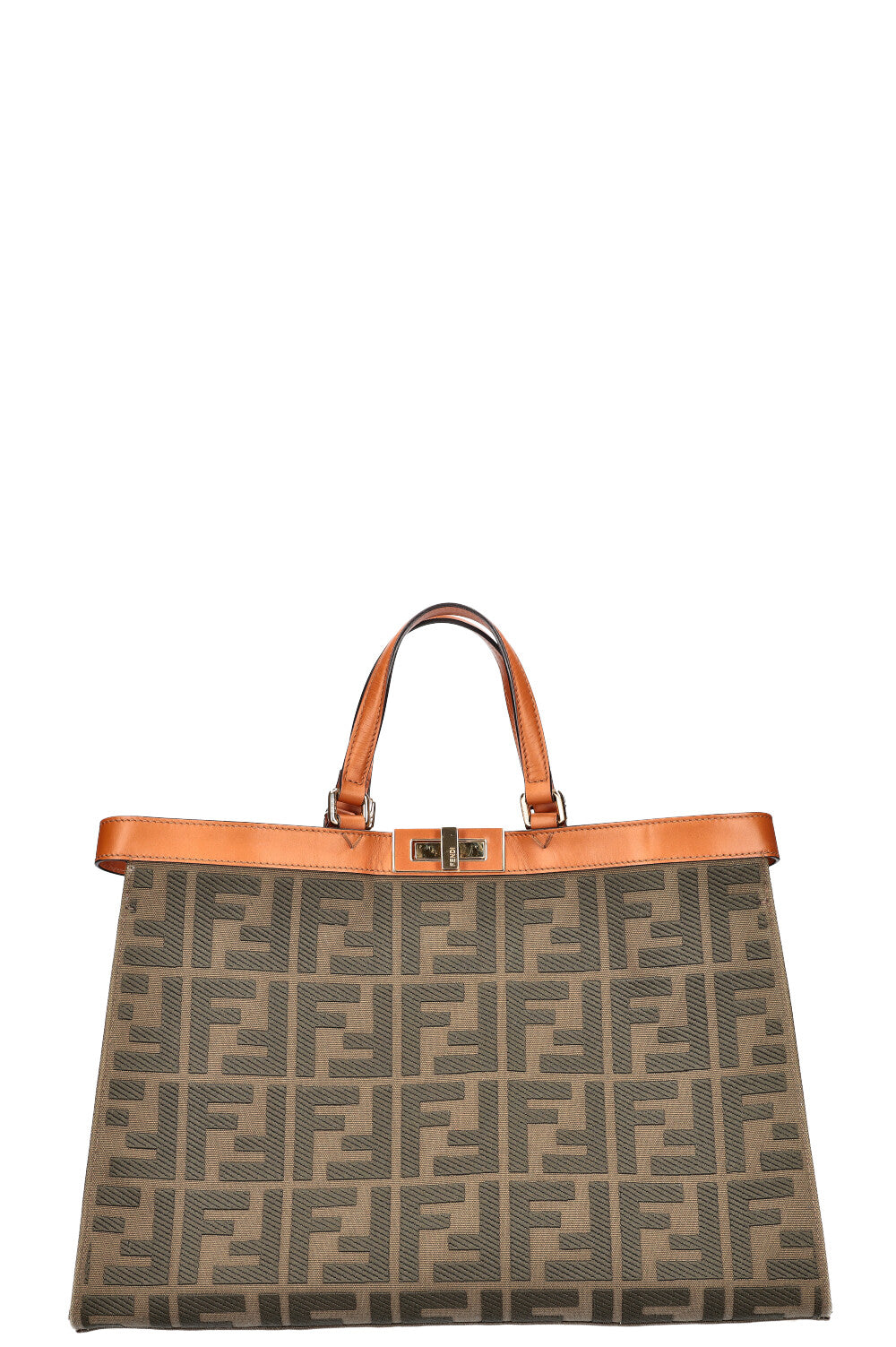 Luxury Fendi Peekabo X Tote Canvas Green