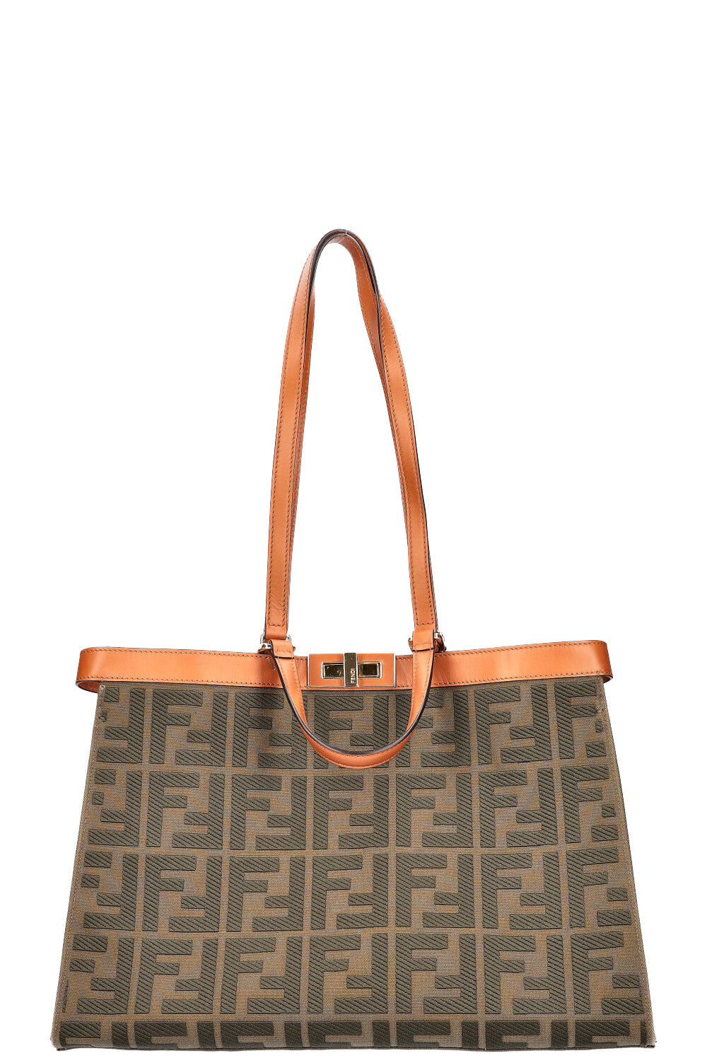 Luxury Fendi Peekabo X Tote Canvas Green