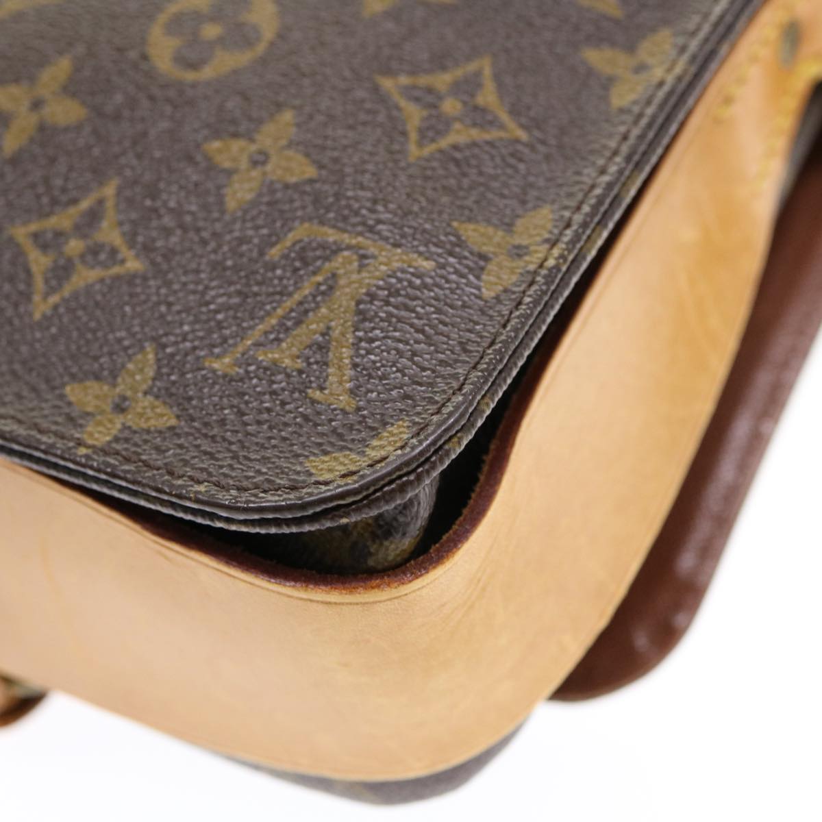 LOUIS VUITTON Monogram Cartouchiere MM Shoulder Bag M51253 LV 33248