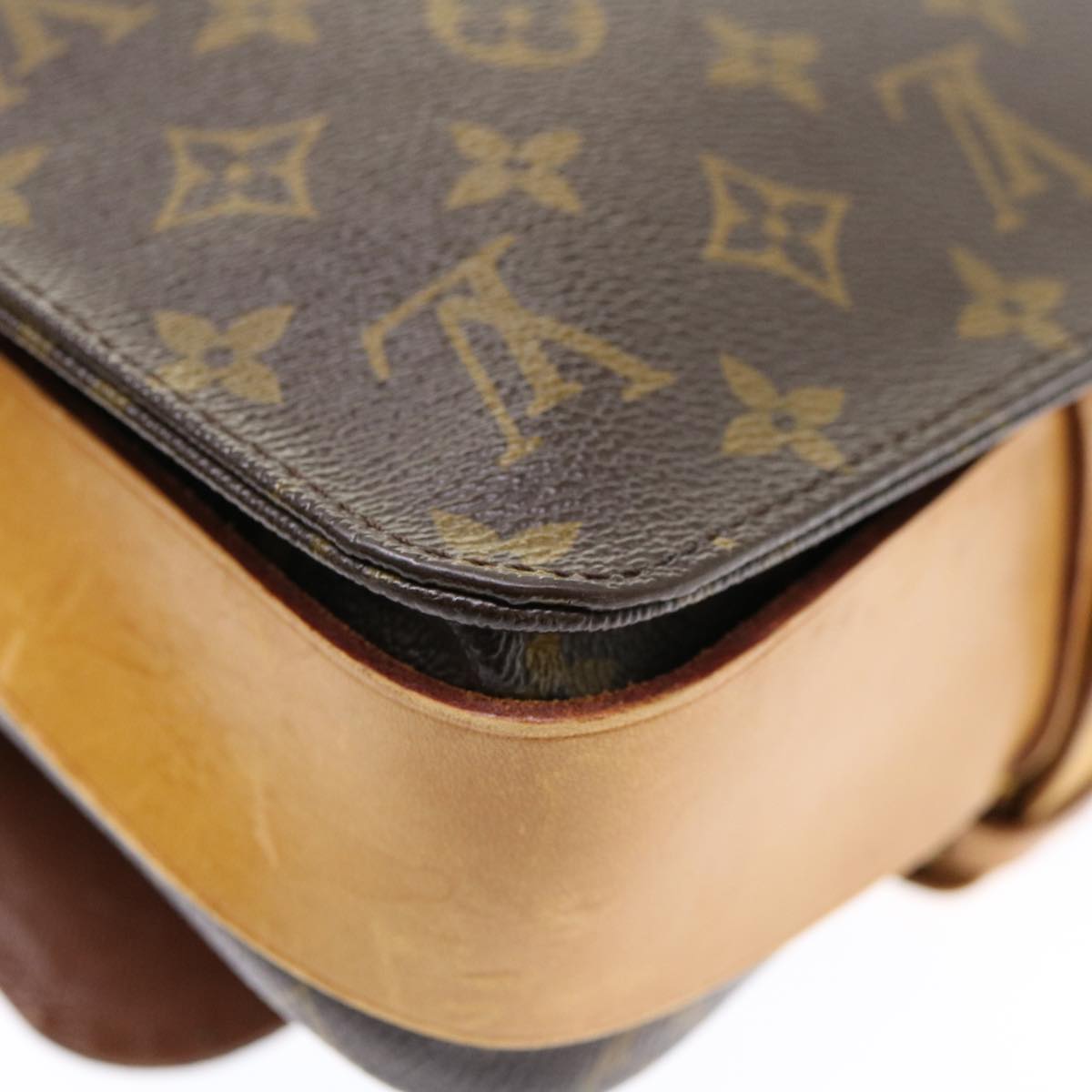 LOUIS VUITTON Monogram Cartouchiere MM Shoulder Bag M51253 LV 33248