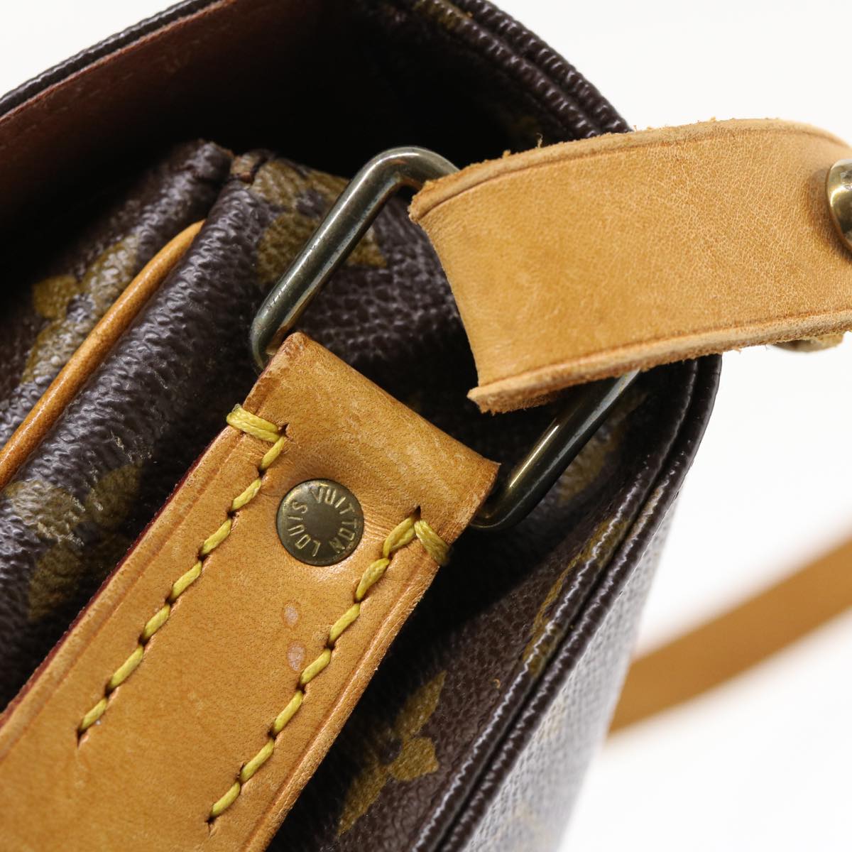 LOUIS VUITTON Monogram Cartouchiere MM Shoulder Bag M51253 LV 33248