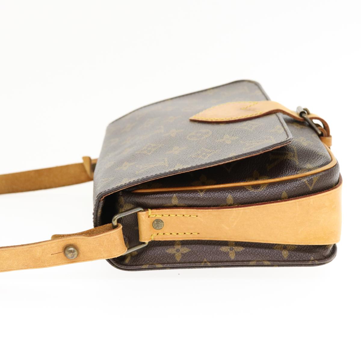 LOUIS VUITTON Monogram Cartouchiere MM Shoulder Bag M51253 LV 33248