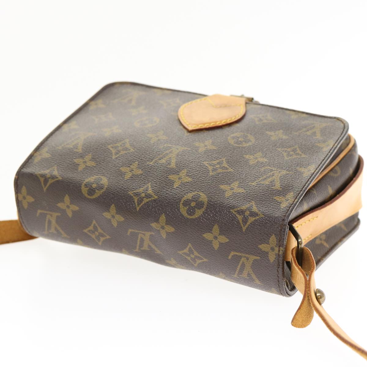 LOUIS VUITTON Monogram Cartouchiere MM Shoulder Bag M51253 LV 33248