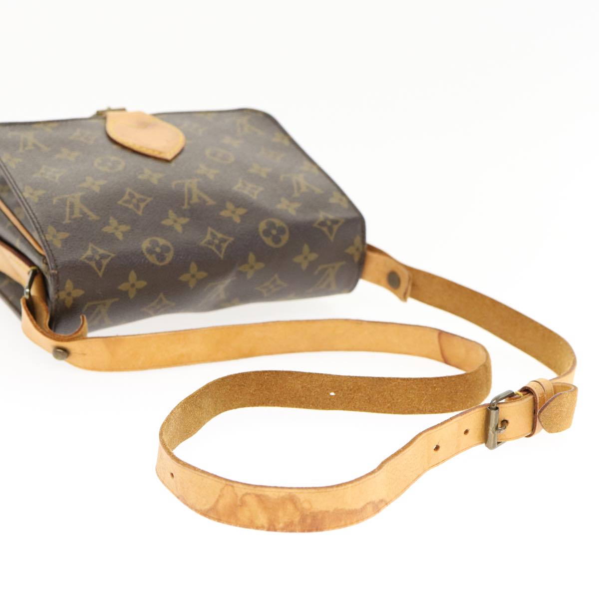 LOUIS VUITTON Monogram Cartouchiere MM Shoulder Bag M51253 LV 33248