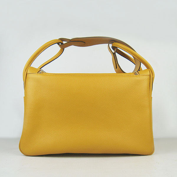 Luxury Hermes Lindy 34cm handbag 6208 yellow Silver