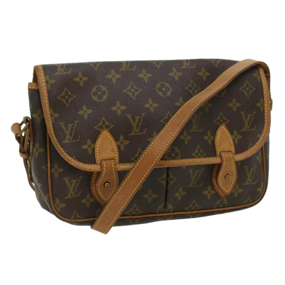 LOUIS VUITTON Monogram Gibeciere MM Shoulder Bag M42247 LV 33257