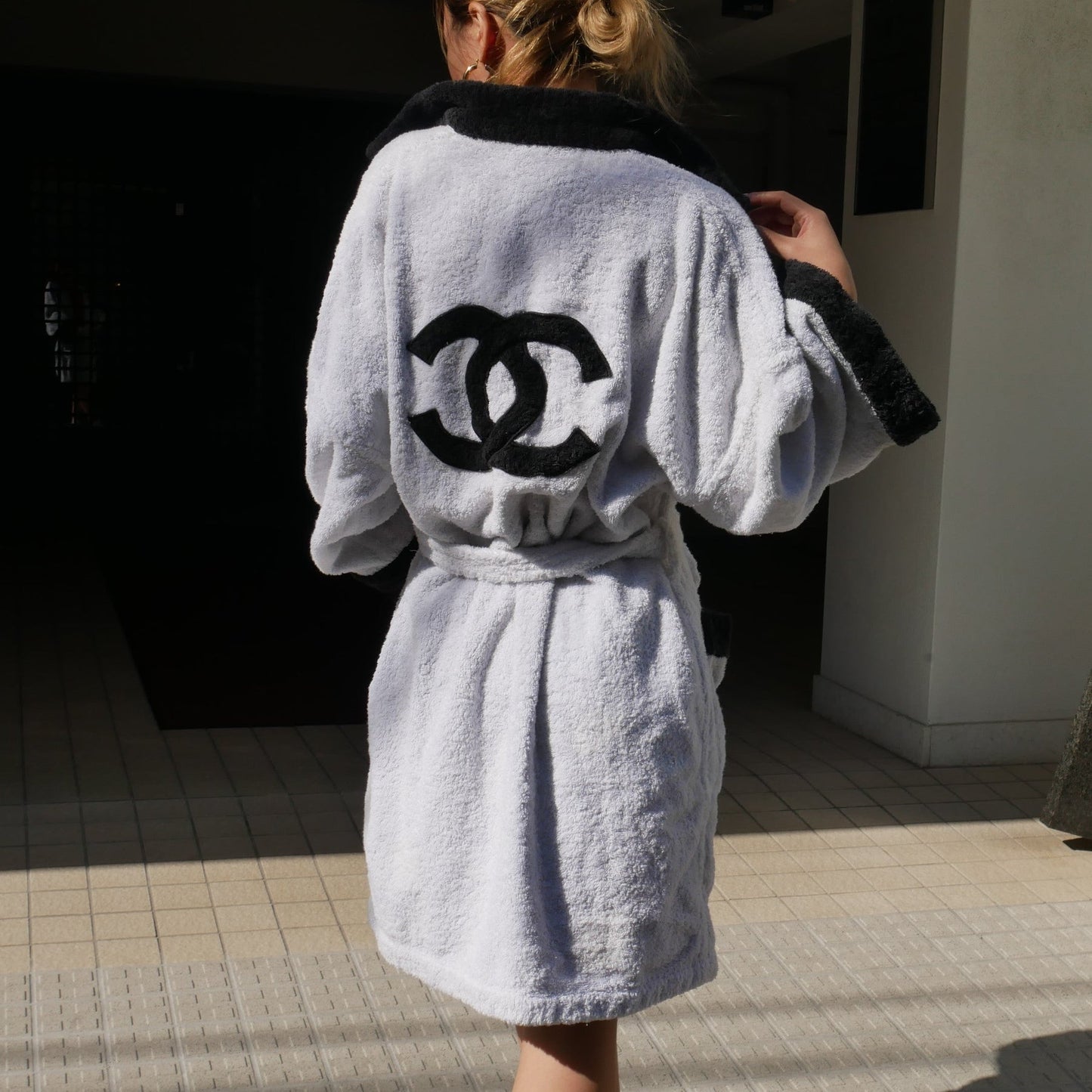 Luxury Chanel Cruise 1993 Terry Cloth Bathrobe