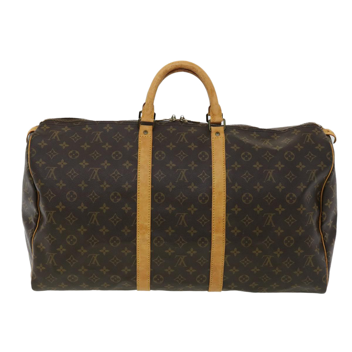 LOUIS VUITTON Monogram Keepall 55 Boston Bag M41424 LV 33412