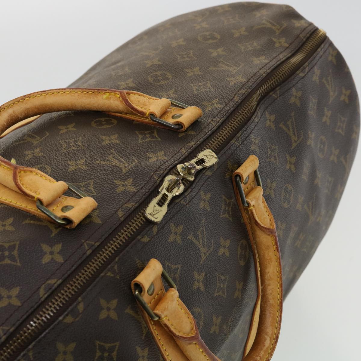LOUIS VUITTON Monogram Keepall 55 Boston Bag M41424 LV 33412