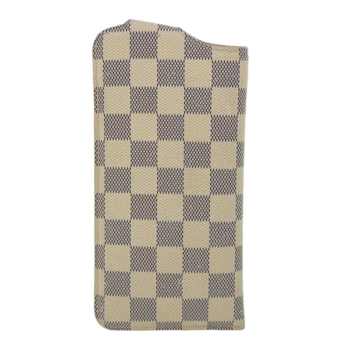 LOUIS VUITTON Damier Azur Etui A Lunettes MM Glasses Case N60025 LV 33474