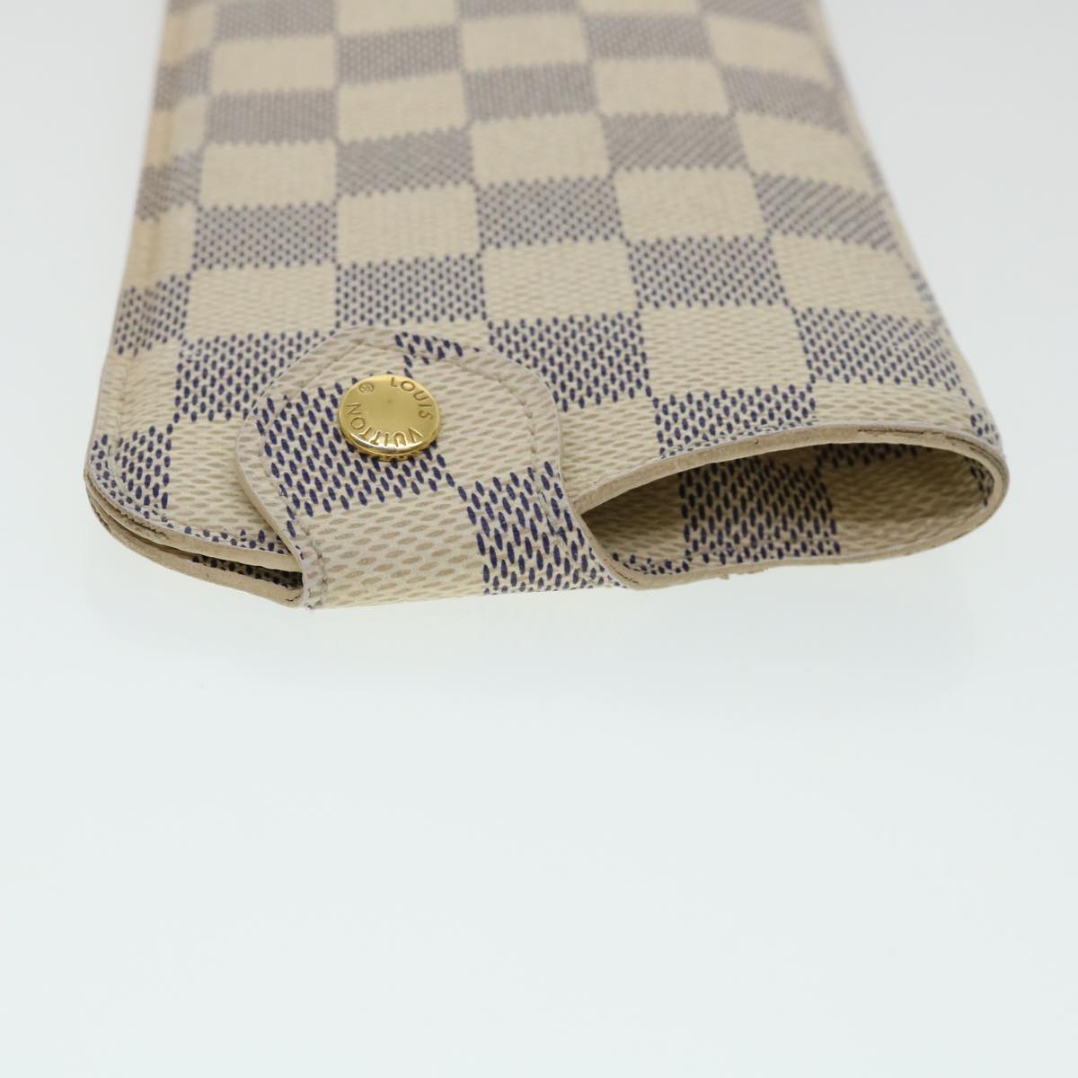 LOUIS VUITTON Damier Azur Etui A Lunettes MM Glasses Case N60025 LV 33474