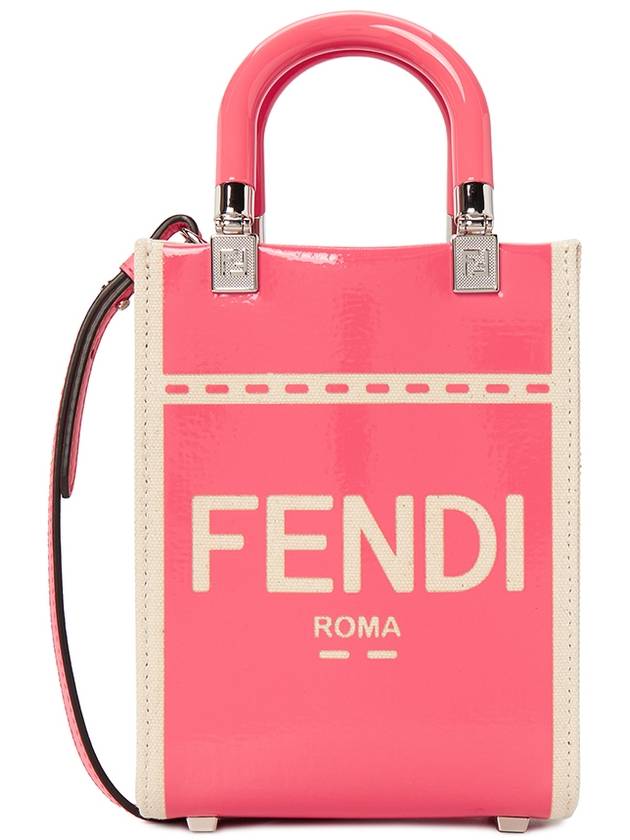 Luxury Fendi Sunshine Shopper Small Tote Bag Pink