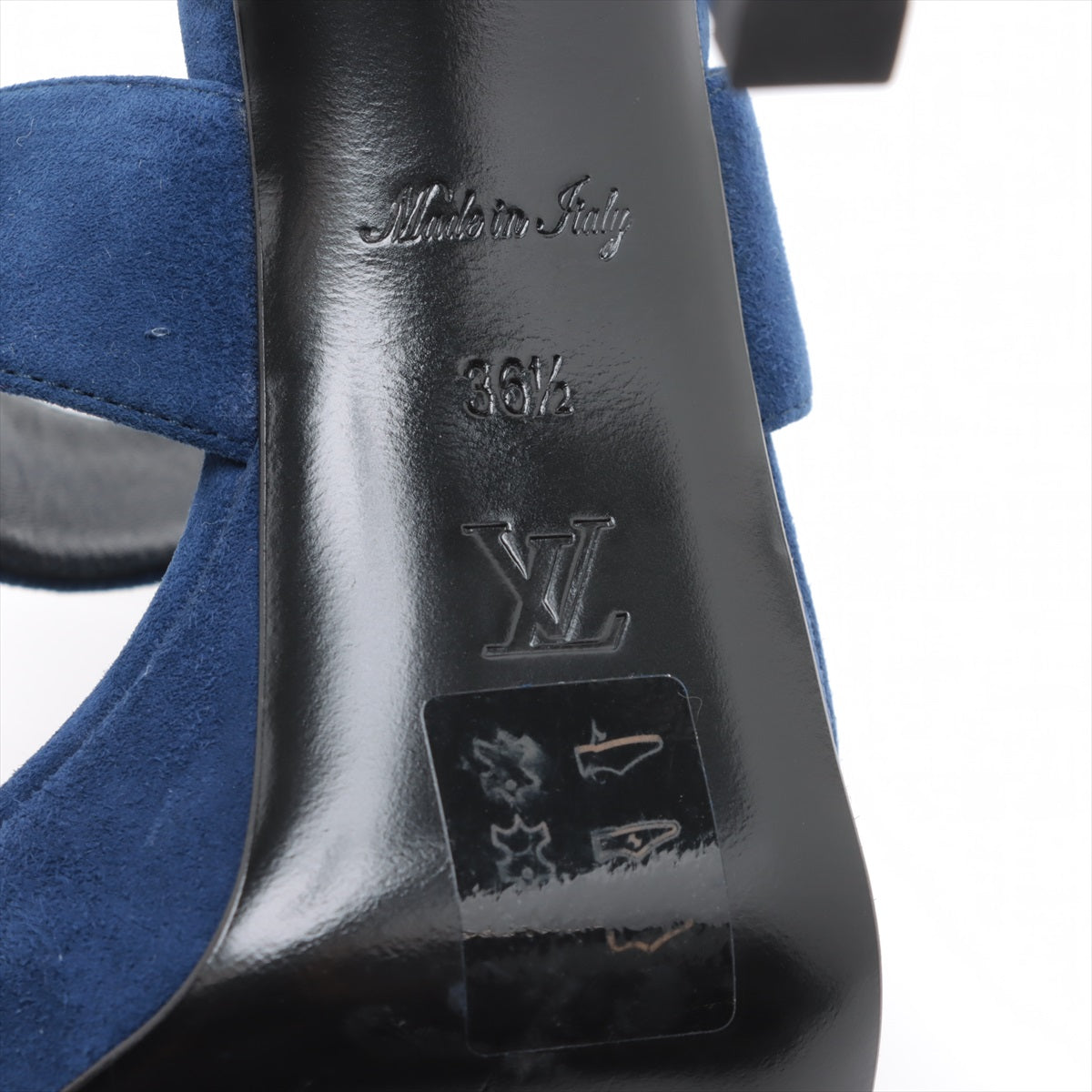 Louis Vuitton 19 year sweater sandal 36 1/2 ladies blue MA0149 Vision
