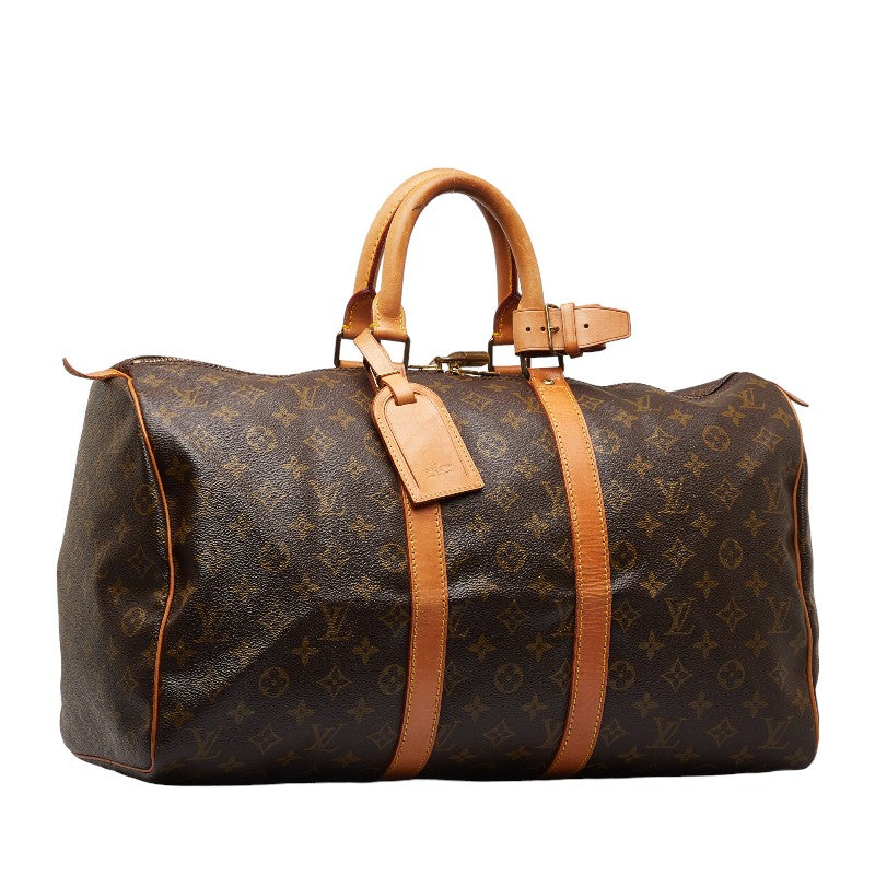 Louis Vuitton Monogram Quintuple 45 Boston Bag Travel Bag M41428 Brown PVC Leather  Louis Vuitton
