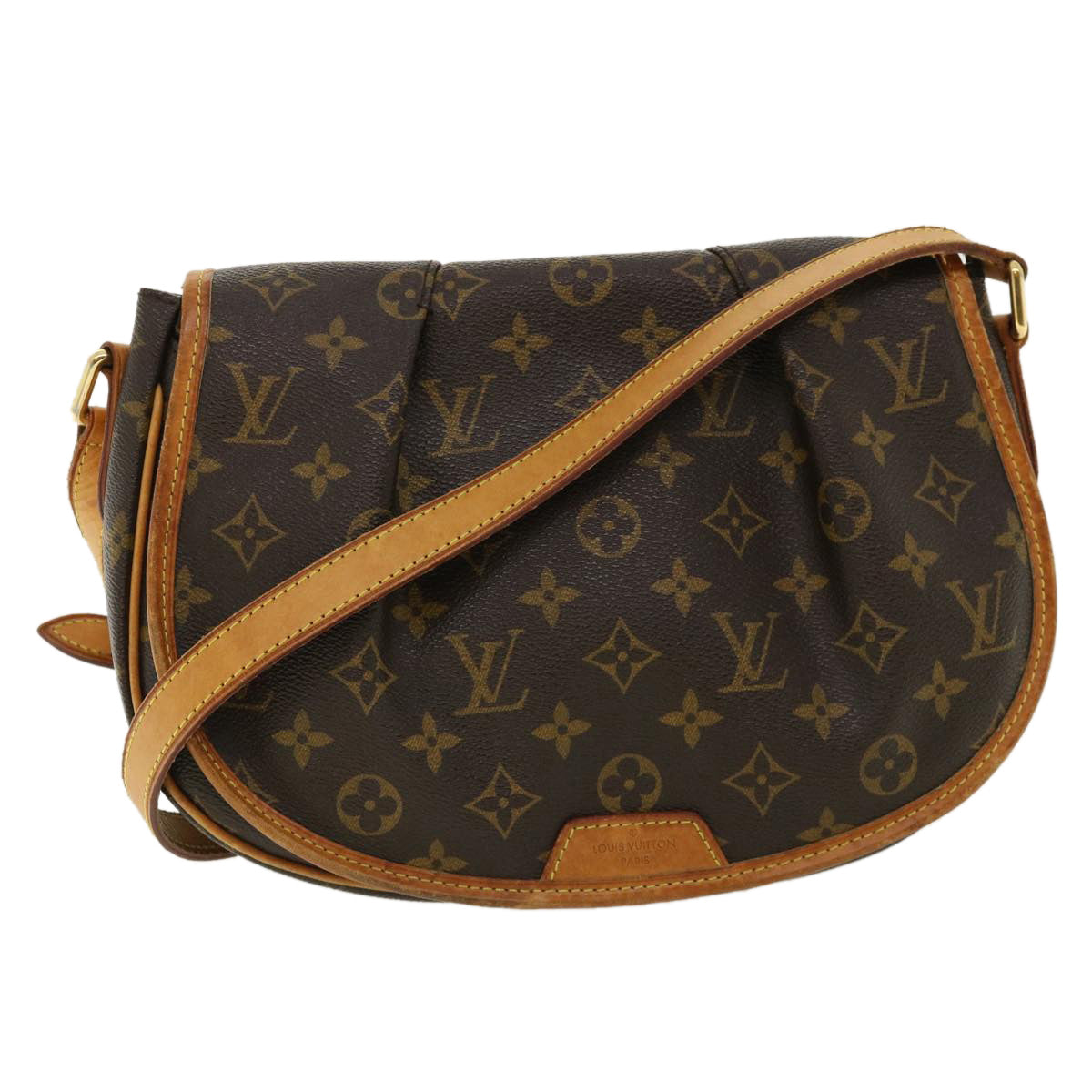 LOUIS VUITTON Monogram Menilmontant PM Shoulder Bag M40474 LV 33636