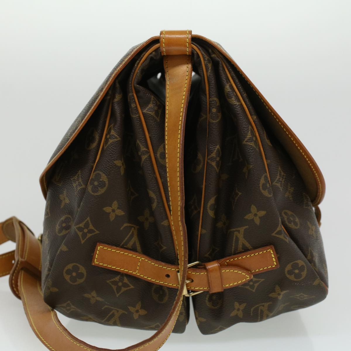 LOUIS VUITTON Monogram Saumur 35 Shoulder Bag M42254 LV 33684