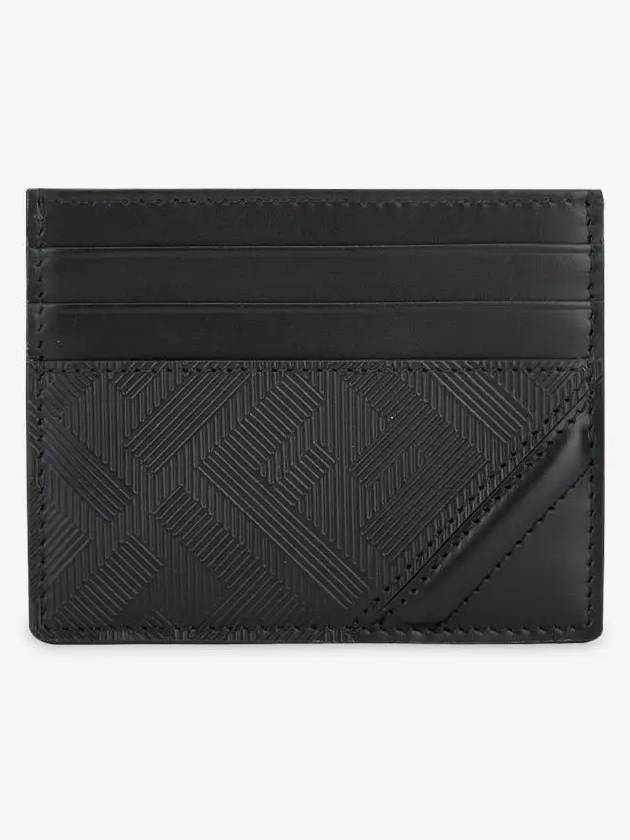 Luxury Fendi Shadow Diagonal Card Wallet Black