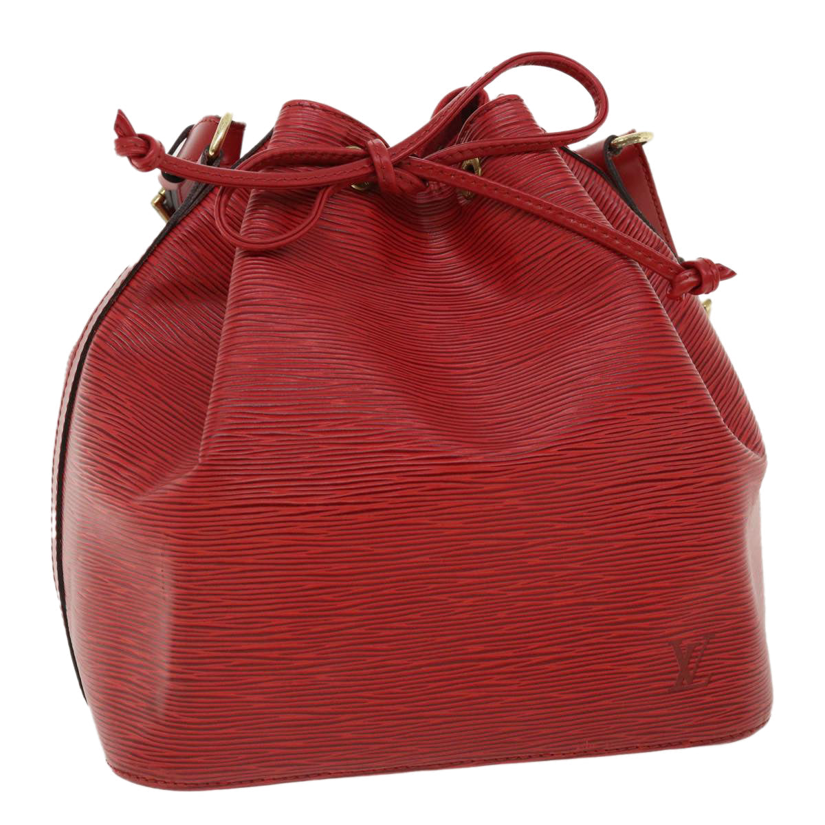 LOUIS VUITTON Epi Petit Noe Shoulder Bag Red M44107 LV 33920