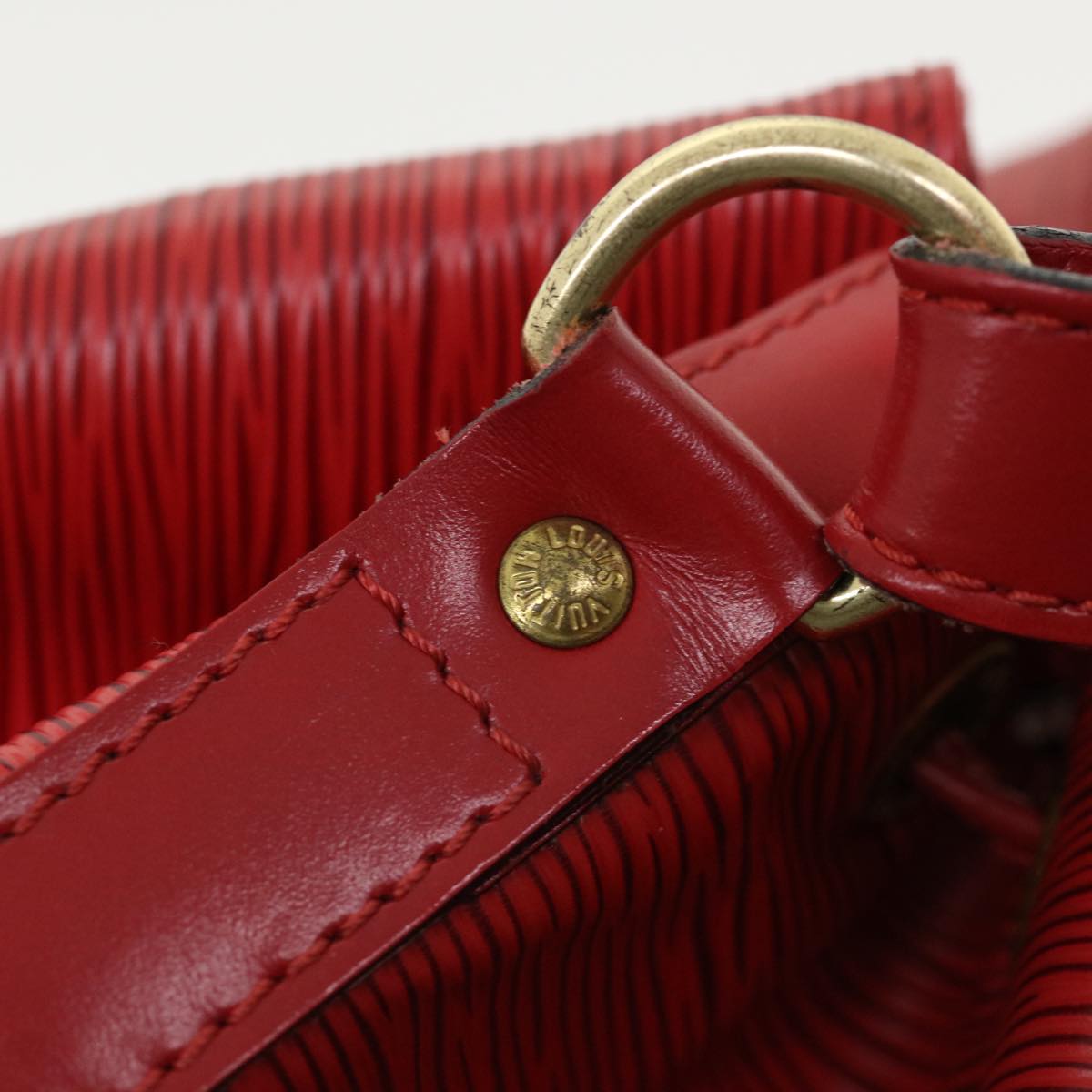 LOUIS VUITTON Epi Petit Noe Shoulder Bag Red M44107 LV 33920
