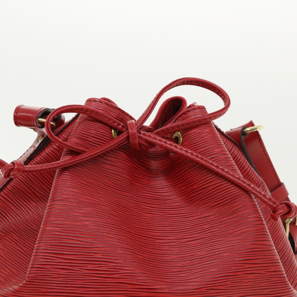 LOUIS VUITTON Epi Petit Noe Shoulder Bag Red M44107 LV 33920