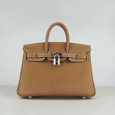 Luxury Hermes Birkin 25cm Handbag 6068 light coffee golden