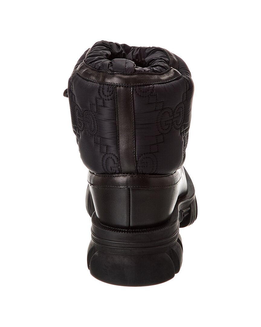 Gucci Quilted Nylon & Leather Boot
