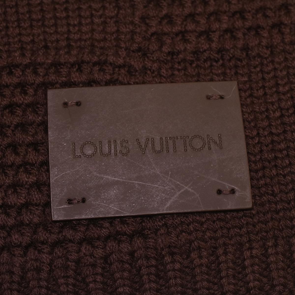 LOUIS VUITTON Damier Ebene Scarf Wool Brown 402775 LV 34064