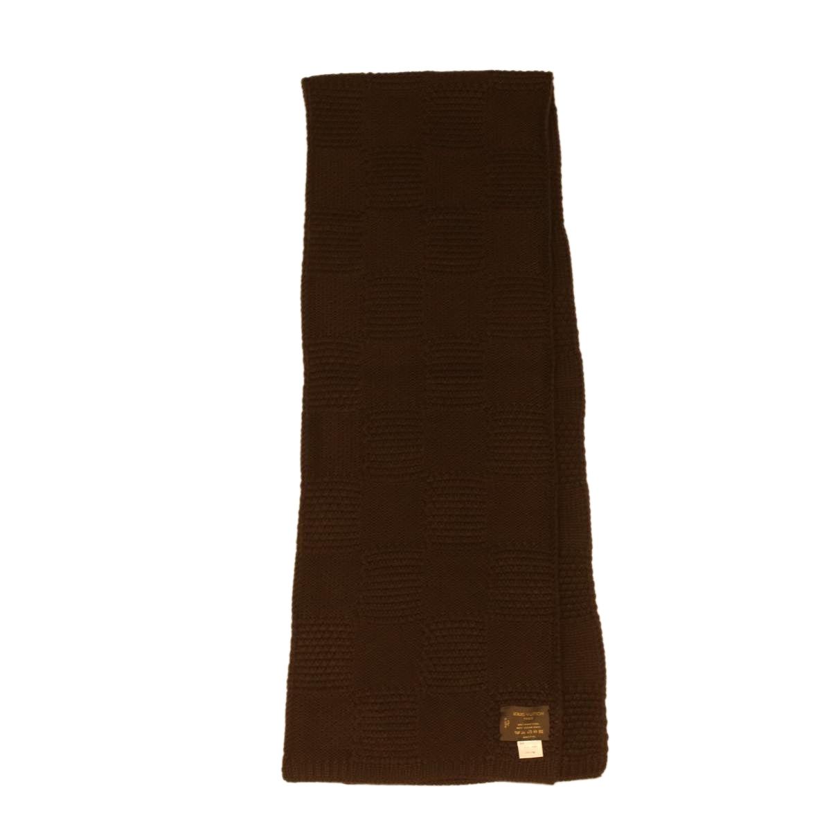 LOUIS VUITTON Damier Ebene Scarf Wool Brown 402775 LV 34064