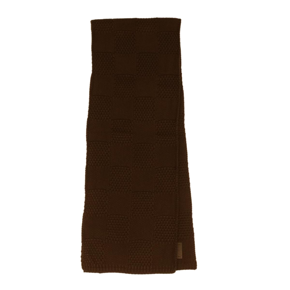 LOUIS VUITTON Damier Ebene Scarf Wool Brown 402775 LV 34064