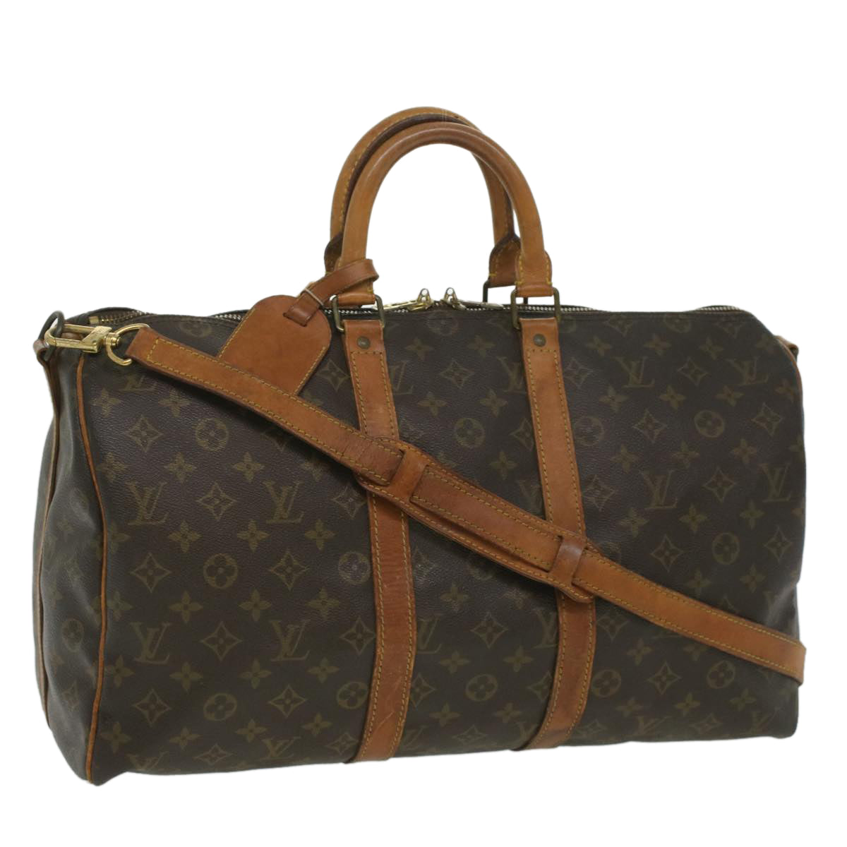 LOUIS VUITTON Monogram Keepall Bandouliere 45 Boston Bag M41418 LV 34127