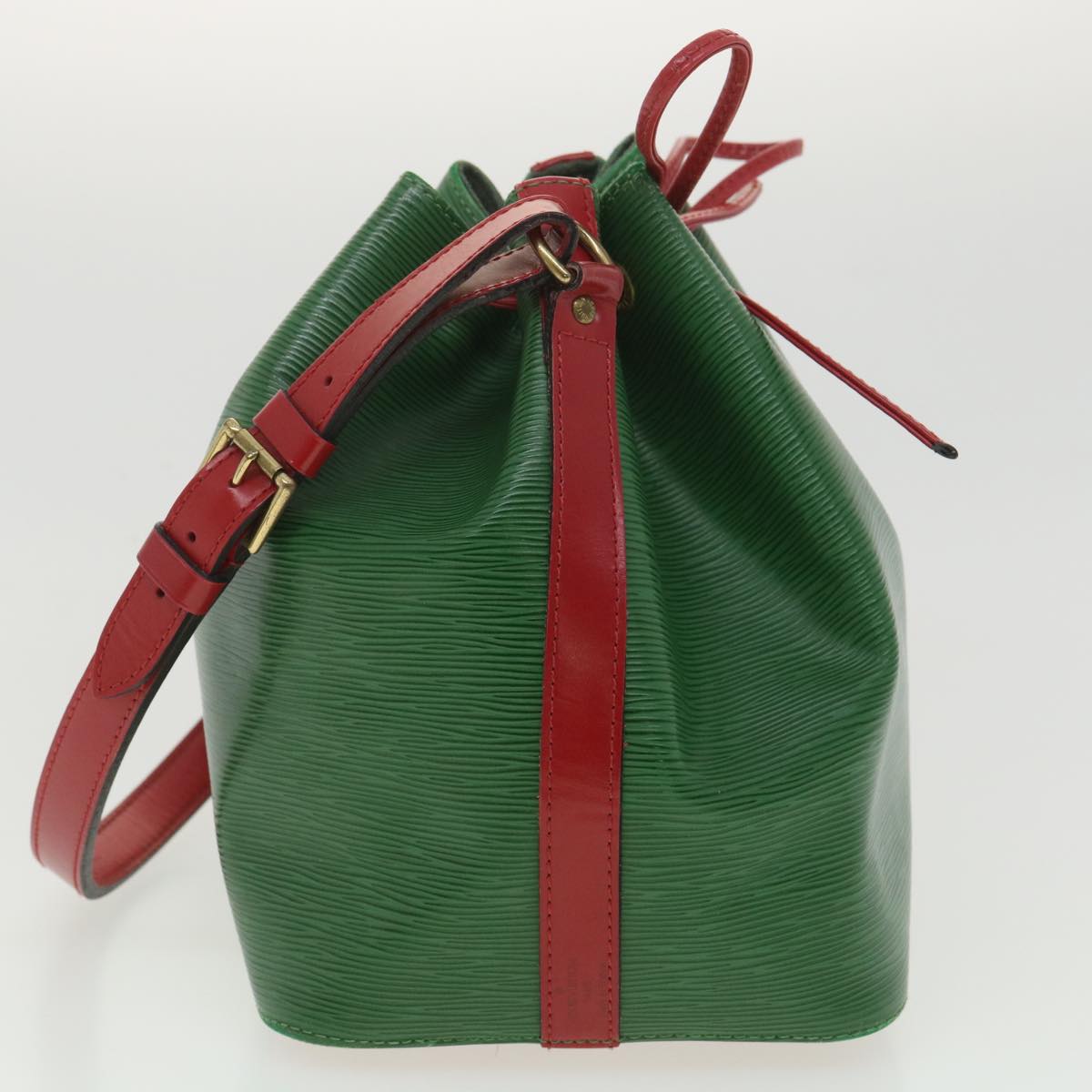 LOUIS VUITTON Epi Petit Noe Shoulder Bag Bicolor Red Green M44147 LV 34139