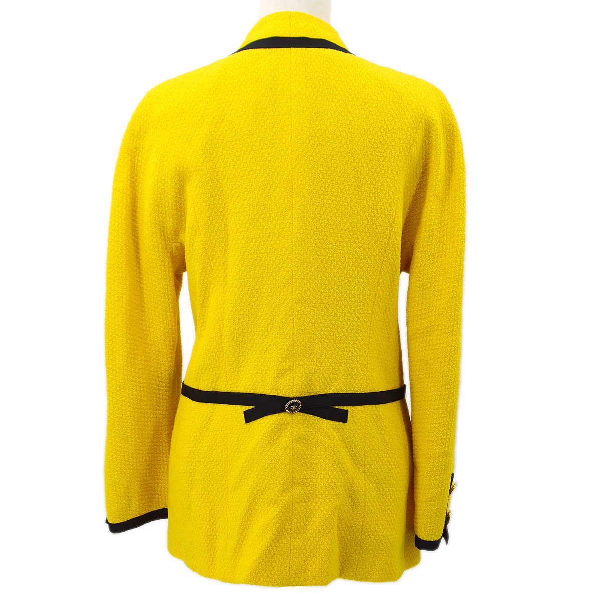 Luxury Chanel 1993 contrast trimming single-button jacket #42