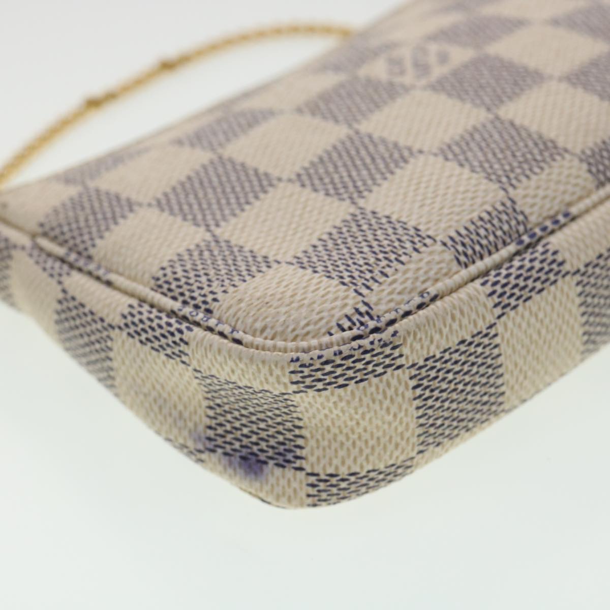 LOUIS VUITTON Damier Azur Mini Pochette Accessoires AccessoryPouch N58010 34221