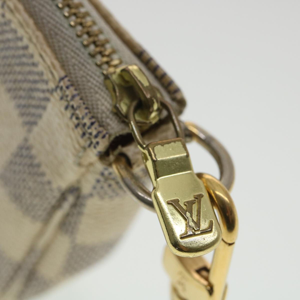 LOUIS VUITTON Damier Azur Mini Pochette Accessoires AccessoryPouch N58010 34221