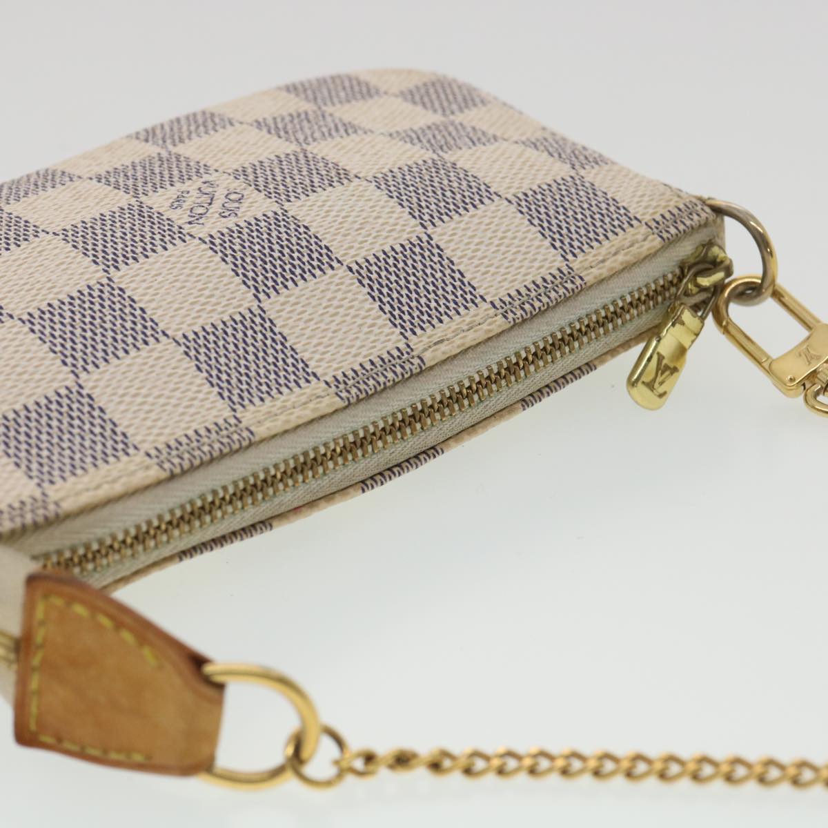 LOUIS VUITTON Damier Azur Mini Pochette Accessoires AccessoryPouch N58010 34221