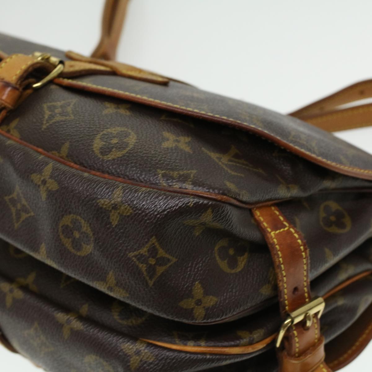 LOUIS VUITTON Monogram Saumur 35 Shoulder Bag M42254 LV 34310