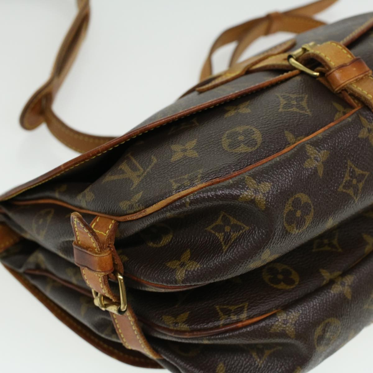 LOUIS VUITTON Monogram Saumur 35 Shoulder Bag M42254 LV 34310
