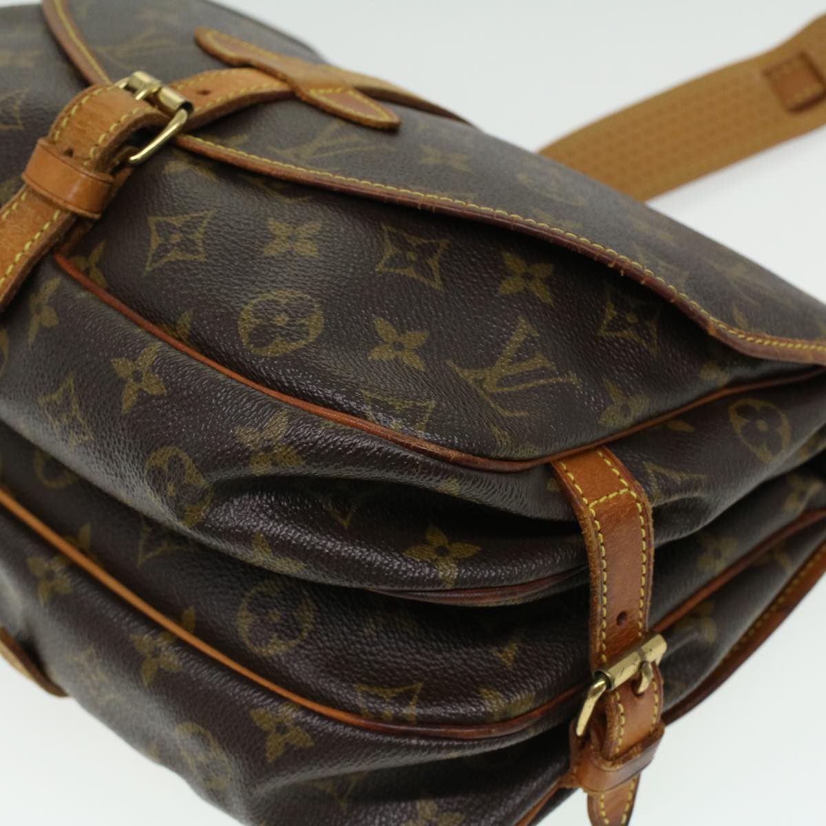 LOUIS VUITTON Monogram Saumur 35 Shoulder Bag M42254 LV 34310