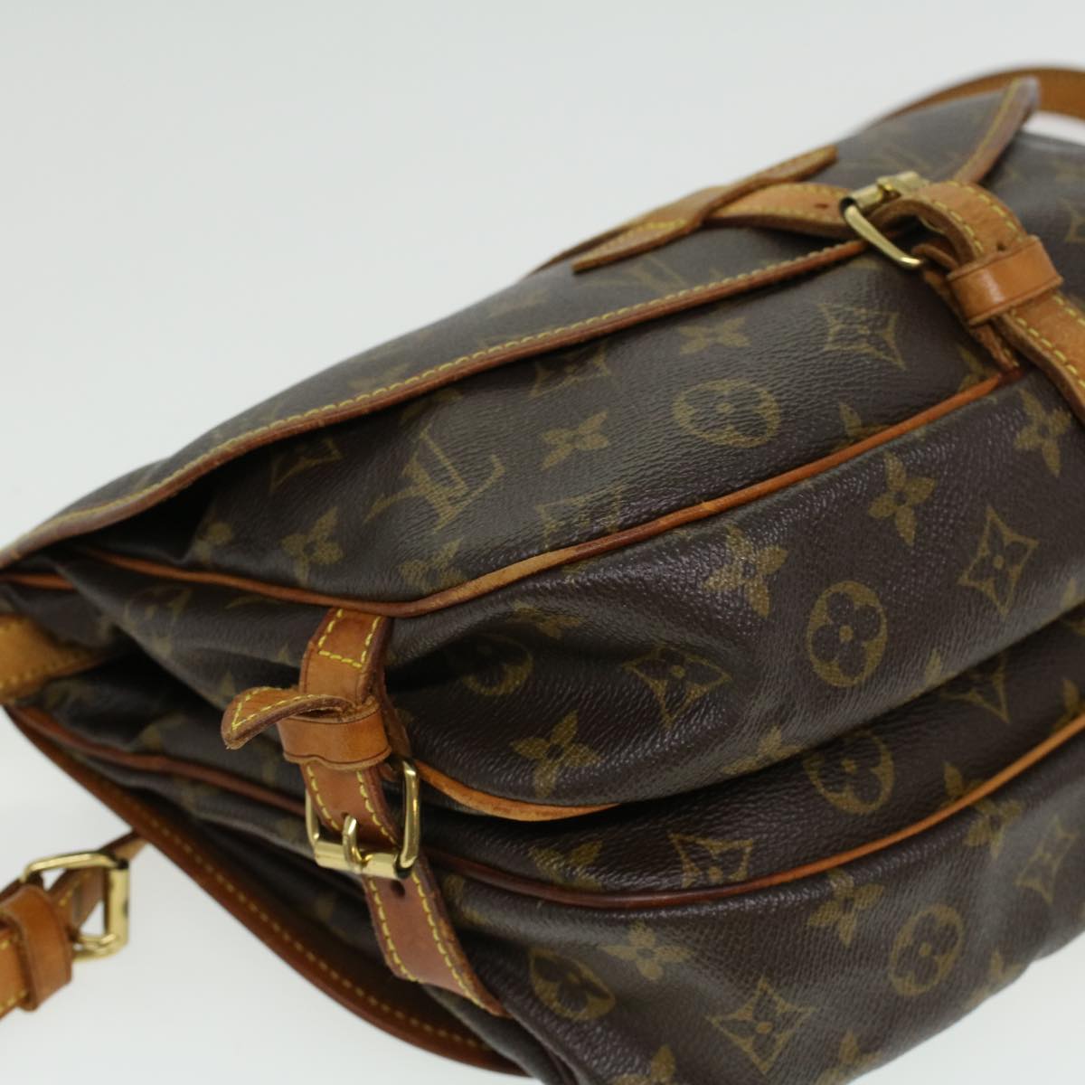LOUIS VUITTON Monogram Saumur 35 Shoulder Bag M42254 LV 34310