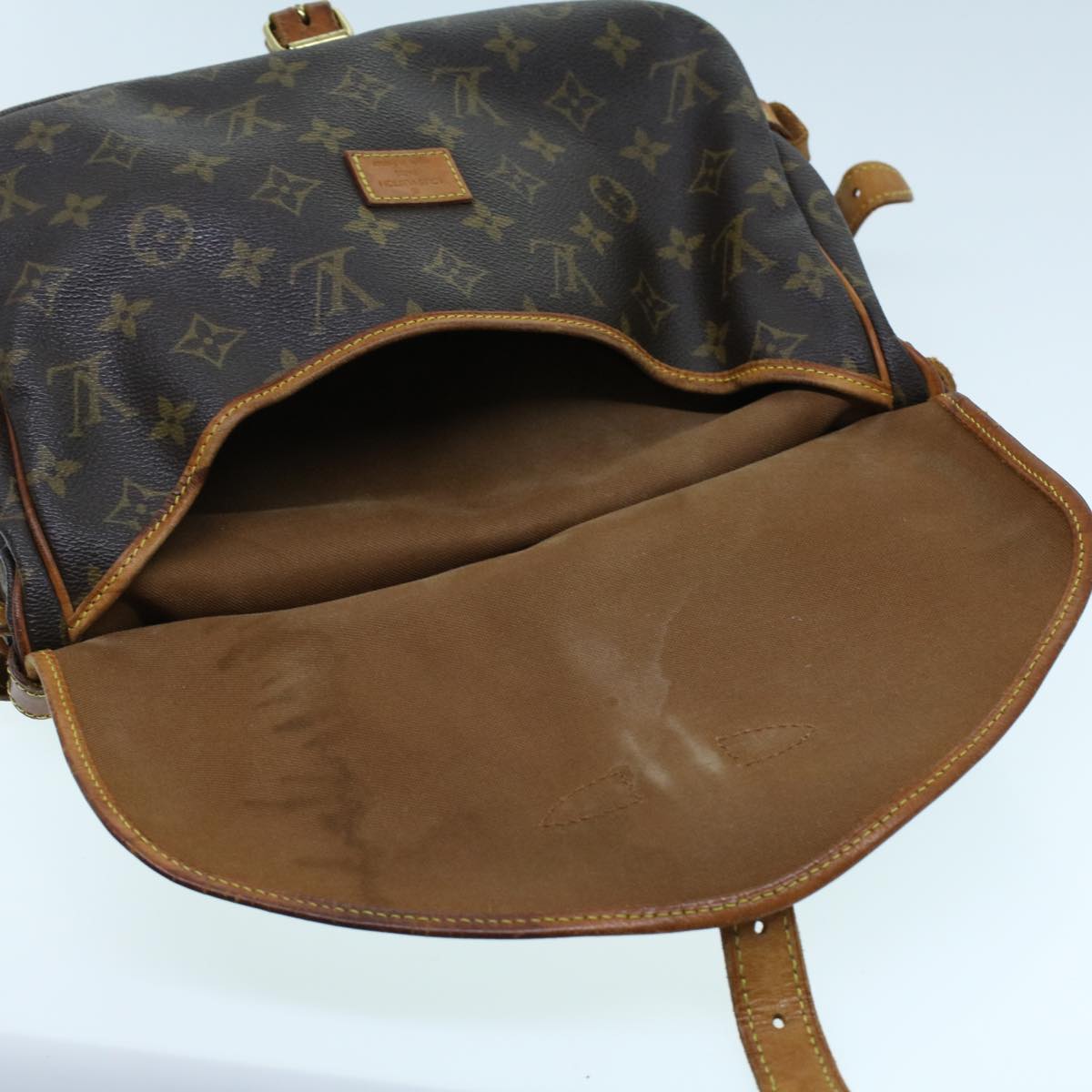 LOUIS VUITTON Monogram Saumur 35 Shoulder Bag M42254 LV 34310