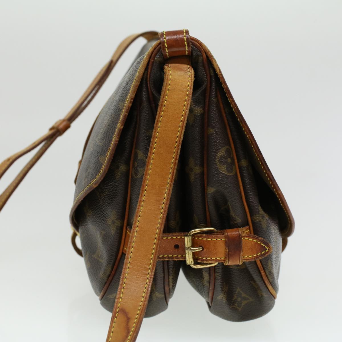 LOUIS VUITTON Monogram Saumur 35 Shoulder Bag M42254 LV 34310
