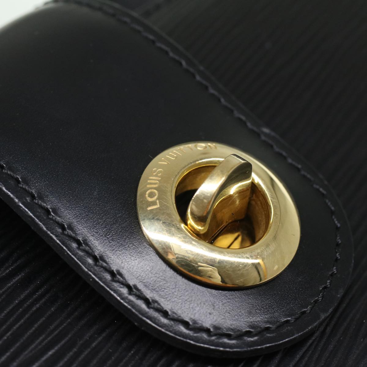 LOUIS VUITTON Epi Capuchin Shoulder Bag Black M52342 LV 34375