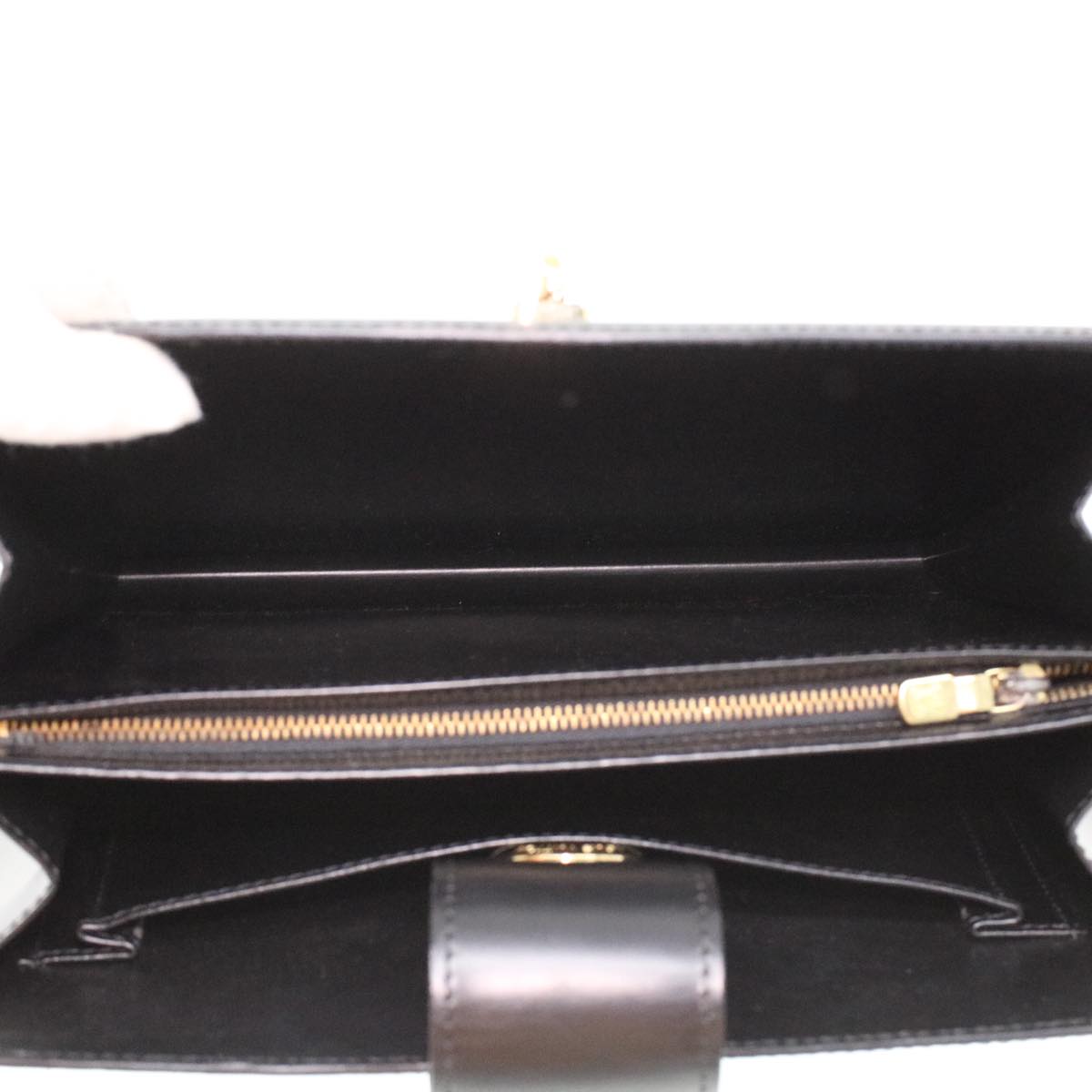 LOUIS VUITTON Epi Capuchin Shoulder Bag Black M52342 LV 34375