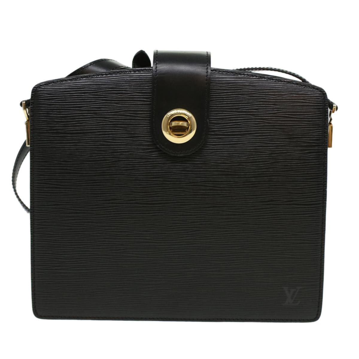 LOUIS VUITTON Epi Capuchin Shoulder Bag Black M52342 LV 34375