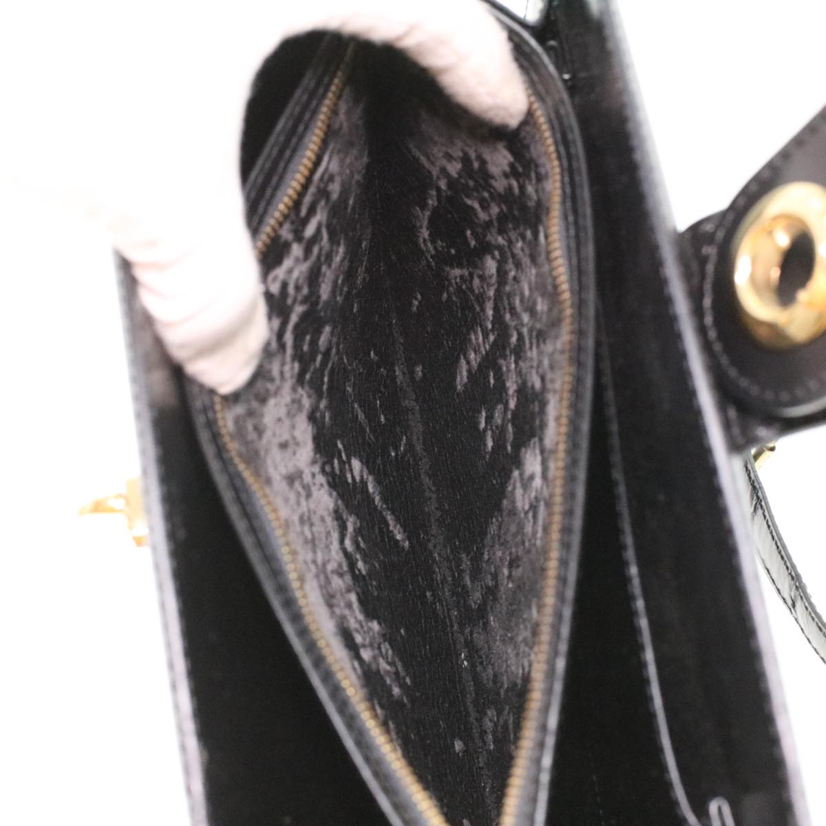 LOUIS VUITTON Epi Capuchin Shoulder Bag Black M52342 LV 34375