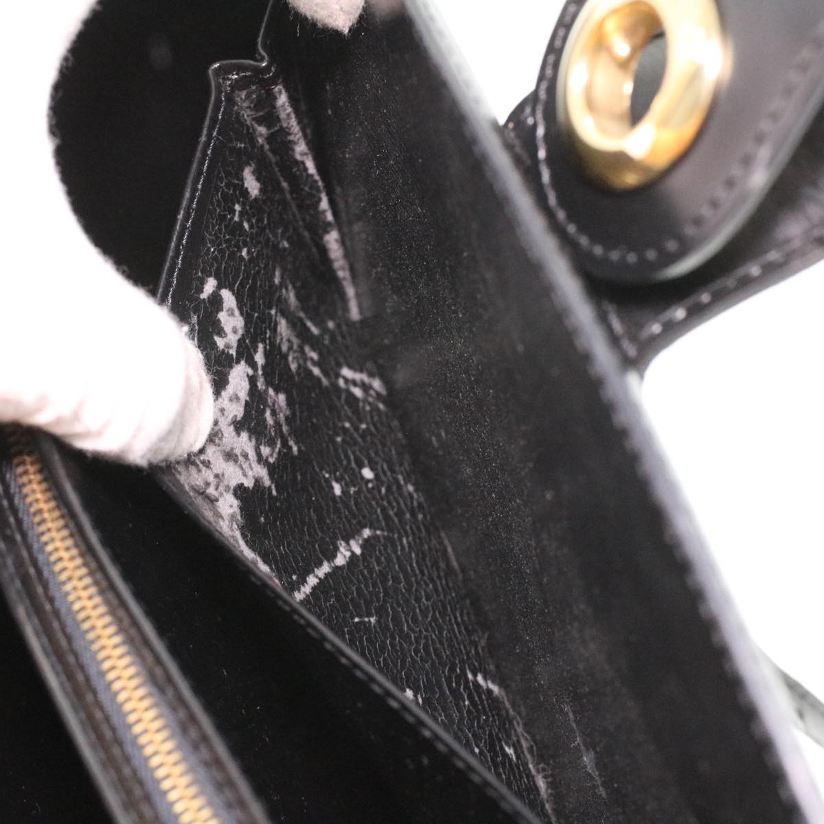 LOUIS VUITTON Epi Capuchin Shoulder Bag Black M52342 LV 34375