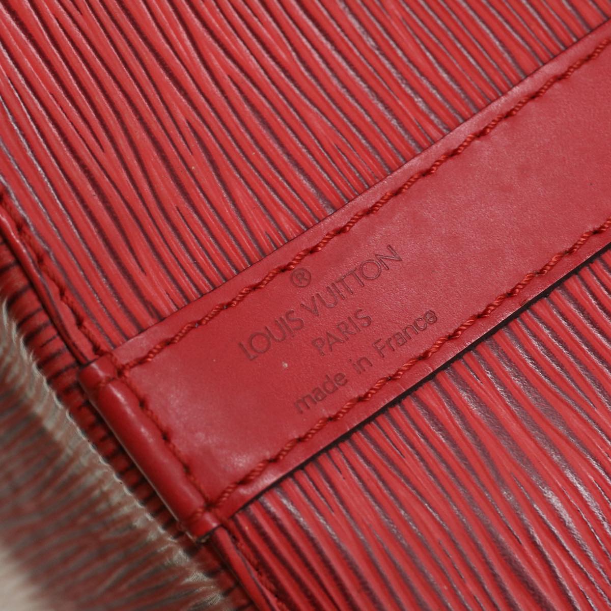 LOUIS VUITTON Epi Petit Noe Shoulder Bag Red M44107 LV 34381
