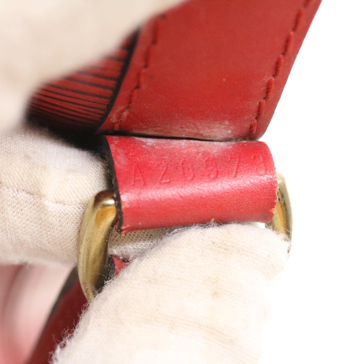 LOUIS VUITTON Epi Petit Noe Shoulder Bag Red M44107 LV 34381