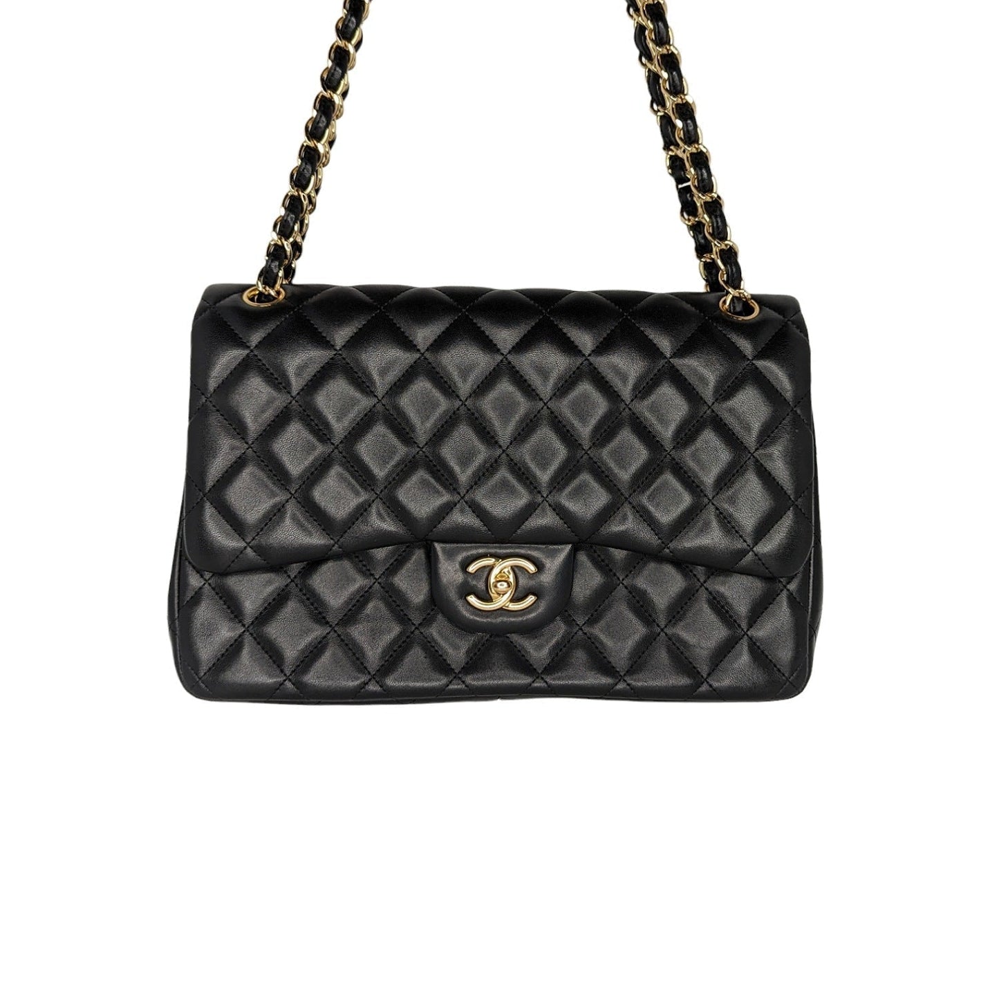 Luxury Chanel bag Classic Quilted Lambskin Double Jumbo Flap